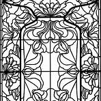 vitral gótico para colorir arte medieval4