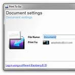 How do I print a document to my BlackBerry PlayBook?1