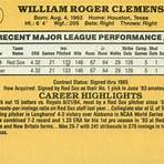 roger clemens rookie card3