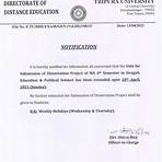 tripura university admit card2