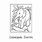 dibujos de elefantes africanos fáciles para colorear4