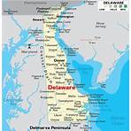 Where is the state of Delaware located on the map?1
