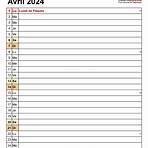 calendrier avril 20244