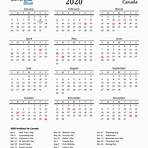 how many months are there in a calendar 2020 holiday schedule in canada3