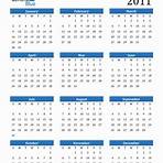What file formats can I download the 2011 calendar with holidays?4