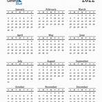 What file formats can I download the 2022 calendar with holidays?2