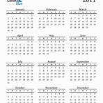 What file formats can I download the 2011 calendar with holidays?1