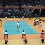How many events were held in the first medal Badminton Olympics?2