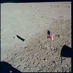 Does Armstrong have a flag in 'Moon landing'?3