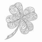 What are 4 leaf clover coloring pages?1