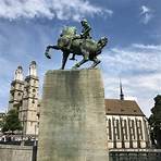 equestrian statue in front of university of zurich in europe 20201