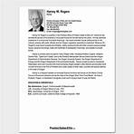 free biography template word2