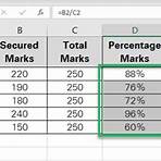 percentage formula in excel sheet2