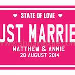 just married car plate4