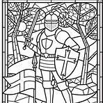 vitral gótico para colorir arte medieval2