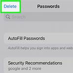 How do I delete passwords from iCloud?1
