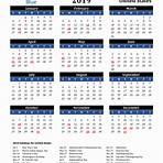 what is the 2019 pdf calendar version date3