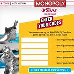 tops monopoly enter codes3