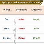 synonym and antonym list of words4