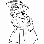 dibujos de halloween para colorear kawaii1