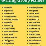What is a creative writing group name?2