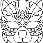 máscara pantera negra para colorir1