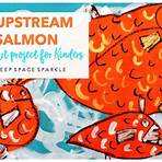 salmon swimming upstream art project1