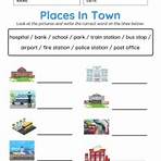 places around the town worksheets3