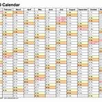 how many months are there in a calendar 2020 printable excel2