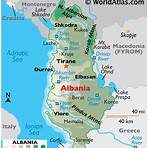 Who is the country Albania is bordered by?2