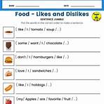 food worksheets for kids4