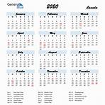 how many months are there in a calendar 2020 holiday schedule in canada4