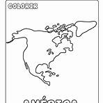 mapa américa do norte para colorir3