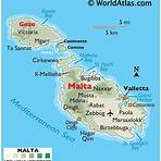 malta island map in world1