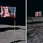 Does Armstrong have a flag in 'Moon landing'?4