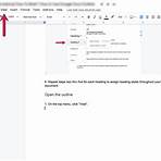 What is Google Docs document outline?4