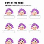 parts of the face worksheet for kids4