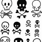 black and white drawings of skulls4
