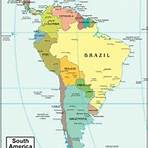 south america map blank with borders blue ocean3