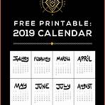 free printable 2019 calendar year free printable tag designs clip art4