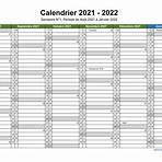 calendrier semaine 2021 20221