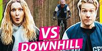 Krasser Sturz beim Downhill! Ari vs. Marc auf dem Mountainbike || Das schaffst du nie!