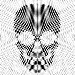 black and white drawings of skulls1