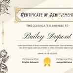 How do I share a printable certificate of achievement?1