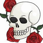 easy drawings of skulls with roses1
