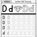 trace the letter d worksheets cut and paste4