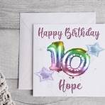 How old is the girl on the birthday card%3F2