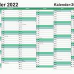 calendrier par semaine 20221