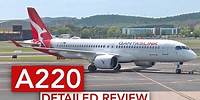 Review of the brand new QantasLink Airbus A220