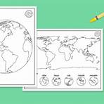 printable map of the world for kids black and white for labeling2